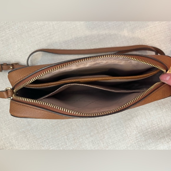 MICHAEL KORS SANDRINE STUDDED BROWN CROSSBODY WOMENS HANDBAG - Picture 6 of 8